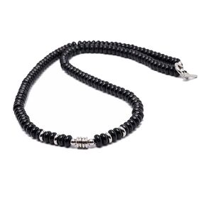 Handmade Mens Women's Beaded Necklace Chain Natural Gemstones Healing Crystal Jewellery (African Pine)