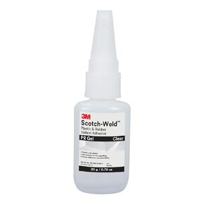 3M Scotch-Weld Plastic & Rubber Instant Adhesive PR Gel, Clear, 20 Gram Tube