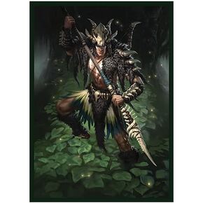 Fantasy North - Tarrek - Primal Warrior - 100 Smooth Matte TCG Card Sleeves - Fits Magic MTG Commander Pokemon and Other Card Games - Playing Card Sleeves