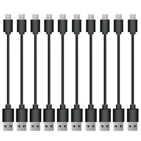 Short Micro USB Cable,10 Pack 0.5FT USB 2.0 Cables Black