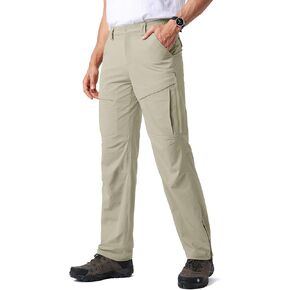 Mens Hiking Pants Quick Cool Dry Tactical Cargo Pants Outdoor Casual Work Waterproof Lightweight for Fishing Safari Camping