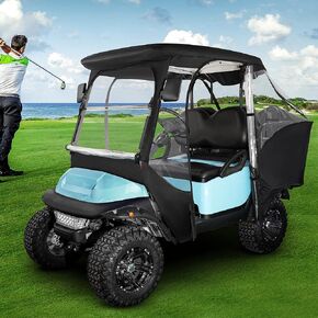 10L0L Golf Cart Enclosure for Club Car 4 Passenger Golf Cart Cover 4 Sides Zipper Doors Portable 360°Panoramic Transparent Window (for Club Car DS) in Kuwait