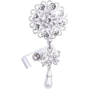 Handmade Bling Rhinestones Retractable Badge Reel, Name Badge Holder with Alligator Swivel ID Badge Clip