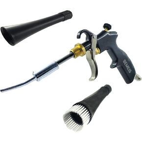 Air Blow Gun &vacunm Gun with Brass Adjustable Air Flow Nozzle,Cleaning Gun Quickly Blasts Dirt and Dust from Surface Works with Air Compressor(Upgrade Aluminium Rotate Tube) 2IN1