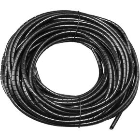 uxcell 2.8mm Flexible Spiral Cable Wrap Wire Cord Wraps Manage Cord 22M Length Black