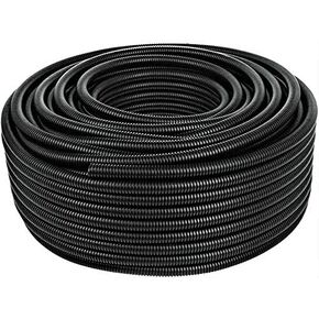 100 Ft 1" Split Wire Loom Conduit Polyethylene Tubing Black Color Sleeve Tube