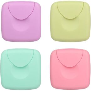 4 Pieces Plastic Tampon Case Tampon Bag Square Tampon Storage Bag Tampon Organizer Bag Tampon Container Portable Period Bag, Multiocolor