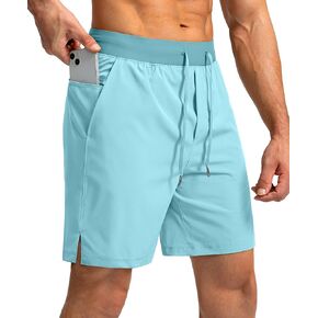 Men's Running Shorts with Zipper Pockets 7 Inch / 5 Inch Lightweight Quick Dry Gym Workout Athletic Shorts for Men