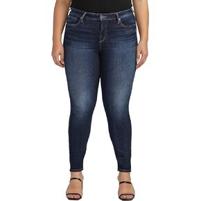 Silver Jeans Co. Women's Plus Size Infinite Fit Mid Rise Skinny Leg Jeans