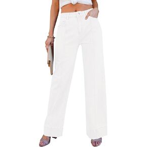 luvamia Wide Leg Jeans for Women Trendy High Waist Straight Leg Baggy Jeans Stretchy Denim Pants Trouser Jeans