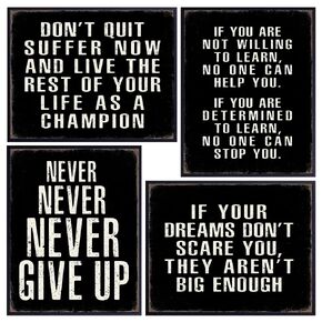 Wall Decor for Men Motivational poster Set - Small Home Office Decor Motivational Wall Decor - Inspirational quote Wall Art & Decor - positive Quotes Wall Decor Posters for Men - Man cave Decor Gift