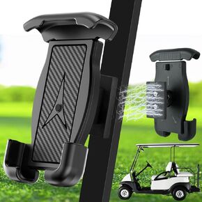 Xislet Golf Cart Magnetic Phone Holder Mount Compatible with Golf Cart/Club Cart/EZGO Yamaha Phone Caddy Clamp Universal for iPhone/Galaxy/Google Pixel - One Hand Operation