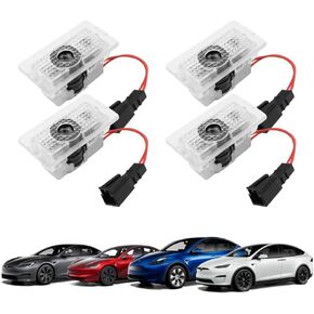 Door Light Logo Projector For Tesla Model 3 Model S Model Y Model X Accessories Tesla Door Light Puddle Light LED Ghost Shadow Light with 3 Years Warranty