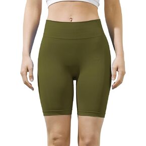 Seamless Biker Shorts for Women, 6" High Waisted Workout Compression Yoga Shorts Gym Running Active Fitness Shorts