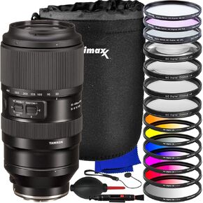 Ultimaxx Essential Tamron 50-400mm f/4.5-6.3 Lens Bundle (E-Mount) - Includes: 3PC Protective Filter Kit (UV, CPL, FLD), Water-Resistant Lens Pouch, 6PC Gradual Color Filter Kit & More (22pc Bundle)
