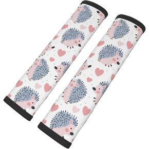 Auto Seat Belt Pads Black White American Flag Sweat Absorption Shoulder Strap Cover, Pack of 2, for Womens Mens Adults