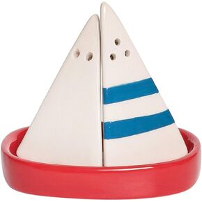 Beachcombers Sailboat Salt And Pepper Shaker L3.46 x W1.97 X H3.15 Multicolored