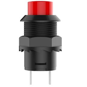 Momentary NO Lock Push Button Switch SPST AC 250V/1.5A 125V/3A Red Round Cap Horn Switch for Car 20Pcs