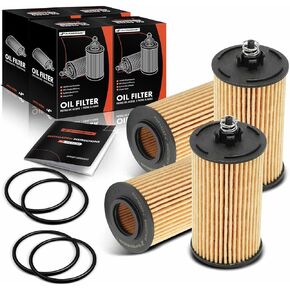 A-Premium 4-PC 10K Miles Protection Oil Filter Compatible with Chevy Cruze 2013-2015, Cruze Limited 2016, Sonic 2013-2019, Trax 2013-2020 & Buick Encore 2013-2020, Replace# 25195775, 25195785