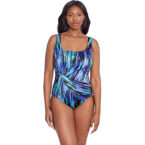 Longitude Women's Swimwear Twist Drape Soft Cup Tank One Piece Swimsuit