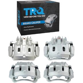 TRQ New Front & Rear Disc Brake Caliper with Bracket & Hardware Kit for Ford