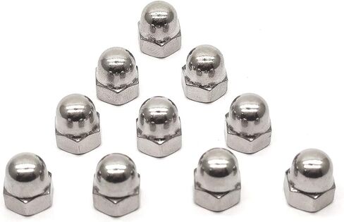 M6X1.0mm 304 Stainless Steel Left Hand Thread Hex Acorn CAP Nuts Decorative Nut Caps Reverse Nuts 10pcs in Saudi Arabia
