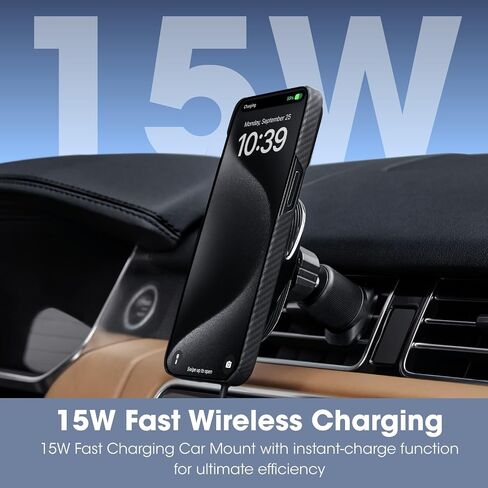 pitaka for Qi2 MagSafe Car Mount Charger with NFC Feature, 360° Rotation in Saudi Arabia