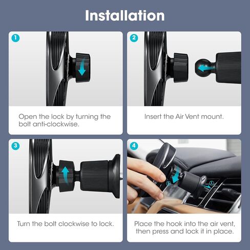 pitaka for Qi2 MagSafe Car Mount Charger with NFC Feature, 360° Rotation in Saudi Arabia