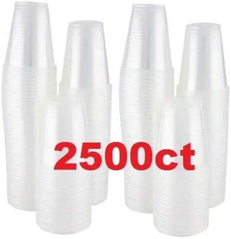 Case of 2,500 – 3 oz. Disposable Clear Plastic Cups, 100 Count Packages (25/100) in Saudi Arabia