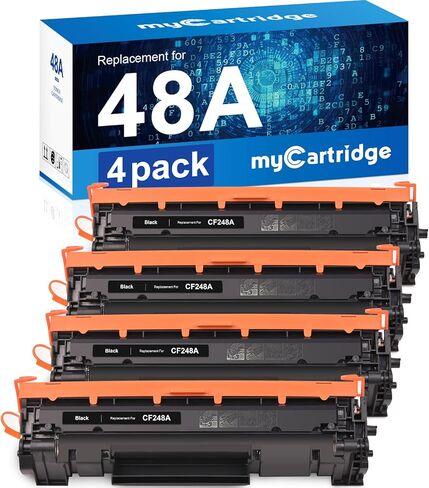 خرطوشة حبر myCartridge 48A سوداء متوافقة مع خرطوشة حبر HP 48A HP Pro MFP M15w M29w M28w M15a، CF248A (4 عبوات) in Kuwait
