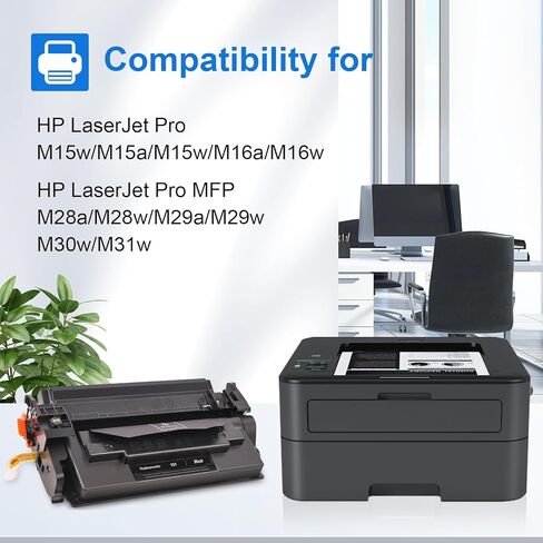 خرطوشة حبر myCartridge 48A سوداء متوافقة مع خرطوشة حبر HP 48A HP Pro MFP M15w M29w M28w M15a، CF248A (4 عبوات) in Kuwait