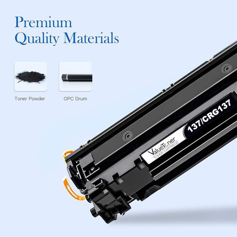 استبدال خرطوشة الحبر المتوافقة مع Valuetoner لخرطوشة الحبر الأسود Canon 137 CRG137 9435B001AA لـ Canon ImageClass D570 MF236n MF247dw MF227dw MF229dw MF232W MF217w MF244dw MF249dw (2 أسود) in Kuwait