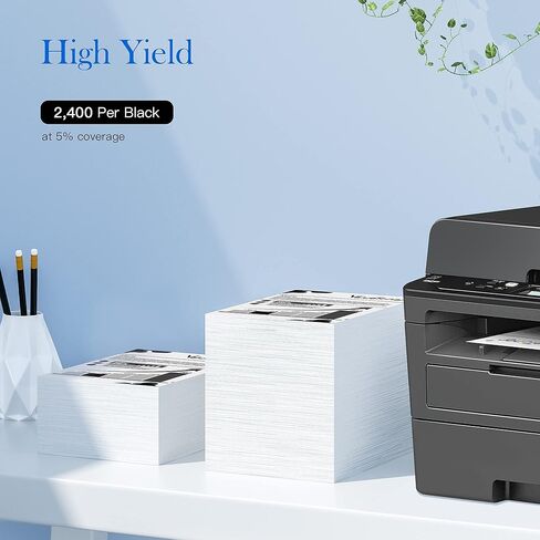 استبدال خرطوشة الحبر المتوافقة مع Valuetoner لخرطوشة الحبر الأسود Canon 137 CRG137 9435B001AA لـ Canon ImageClass D570 MF236n MF247dw MF227dw MF229dw MF232W MF217w MF244dw MF249dw (2 أسود) in Kuwait