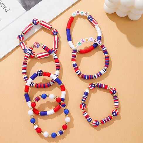 سوار يوم الذكرى-سوار هيشي البوهيمي للحفلات الوطنية، إكسسوارات الرابع من يوليو، هدية للزوجة والأخوات Bff in Kuwait