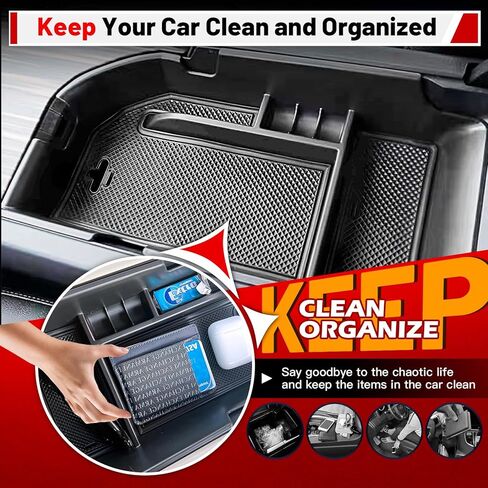 صينية تنظيم وحدة التحكم المركزية متوافقة مع تويو تا كامري 2018-2024، ملحقات داخلية لصندوق تخزين مسند الذراع، عبوة من قطعة واحدة in Kuwait