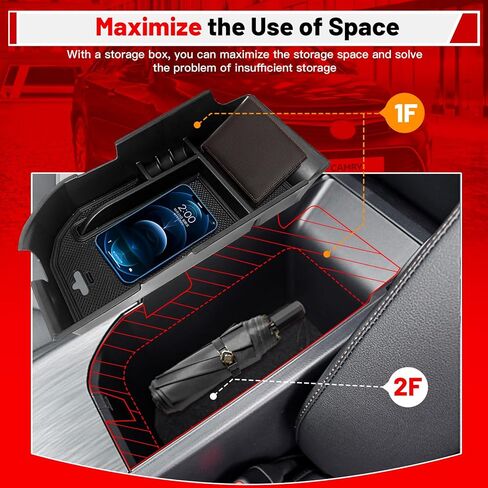 صينية تنظيم وحدة التحكم المركزية متوافقة مع تويو تا كامري 2018-2024، ملحقات داخلية لصندوق تخزين مسند الذراع، عبوة من قطعة واحدة in Kuwait