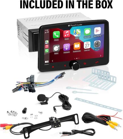 Planet Audio P100CPAC Car Stereo System - Apple CarPlay, Android Auto, 10.1 Inch Single Din, Touchscreen, Bluetooth Audio & Hands-Free Calling, Radio Receiver, No CD Player in Kuwait