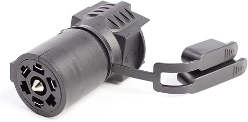 7 دبوس مستدير إلى 4 دبوس 5 دبوس شفرة مسطحة مقطورة ضوء محول 2 في 1 مقطورة التوصيل 7 طريقة شفرة إلى 4 طريقة 5 طريقة موصل مقطورة مسطحة التوصيل لمقطورة سحب عقبة سيارة RV قارب شاحنة، 2 سنة الضمان in Kuwait