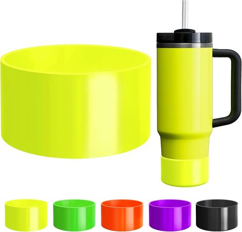 NBOOCUP Neon Protective Silicone Boot for Stanley Cup 20-40oz, Hydro Flask 12-24oz & Simple Modern 20-40oz, Antislip Sleeve Cover Neon for More Tumblers & Water Bottles with 2.8-2.95" Base in Saudi Arabia