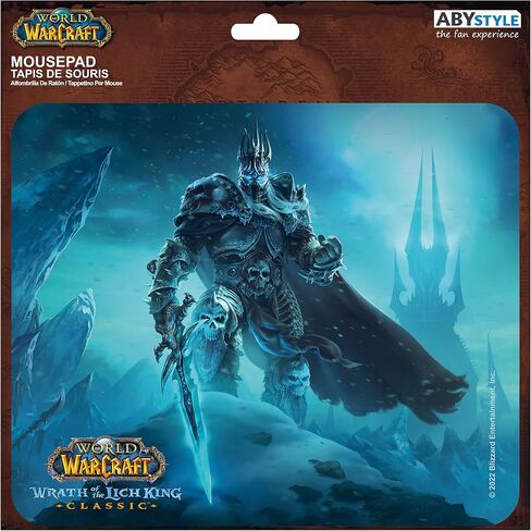 لوحة ماوس مرنة من ABYSTYLE World of Warcraft Lich King مقاس 9.25 سم × 7.7 سم، وسادات ماوس مطاطية غير قابلة للانزلاق، حصيرة ماوس مستطيلة للمكتب، هدية أنيمي مانغا in Saudi Arabia