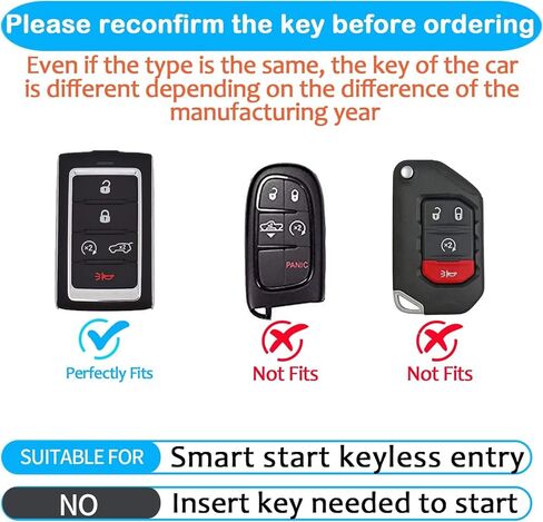 for Jeep Key Fob Cover Keychain Fit for 2024 2023 2022 2021 Grand Cherokee L Grand Wagoneer Smart Key Shell Case (Black, 5 Buttons) in Saudi Arabia