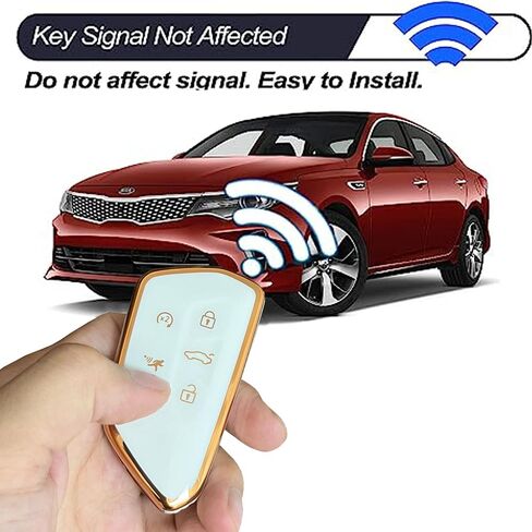 for VW Volkswagen Key Fob Cover Key Fob Shell With KeyChain Fit for VW ID4 ID3 MK8 Golf GTI Skoda Octavia Smart Key (Gold-black) in Kuwait