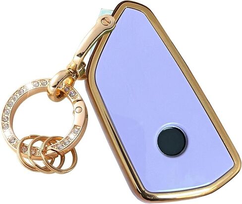 for VW Volkswagen Key Fob Cover Key Fob Shell With KeyChain Fit for VW ID4 ID3 MK8 Golf GTI Skoda Octavia Smart Key (Gold-black) in Kuwait