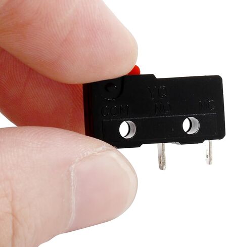 12 قطعة مفتاح حد صغير صغير، 5 أمبير 125 250 فولت تيار متردد SPDT 1NO 1NC، زر عمل سريع نوع مفتاح ميكرو مؤقت، 3 دبابيس، ذراع رافعة بمفصلة طويلة مستقيمة in Kuwait