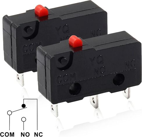 12 قطعة مفتاح حد صغير صغير، 5 أمبير 125 250 فولت تيار متردد SPDT 1NO 1NC، زر عمل سريع نوع مفتاح ميكرو مؤقت، 3 دبابيس، ذراع رافعة بمفصلة طويلة مستقيمة in Kuwait