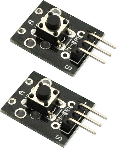 2PCS KY-004 3 Pin Button Key Tactile Switch Sensor Breakout Board Module For Arduino Raspberry Pie in Saudi Arabia