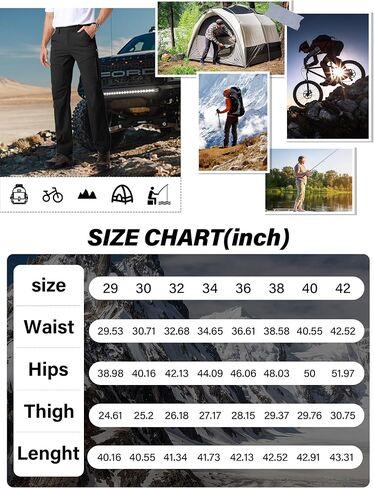 Mens Hiking Pants Quick Cool Dry Tactical Cargo Pants Outdoor Casual Work Waterproof Lightweight for Fishing Safari Camping in Saudi Arabia
