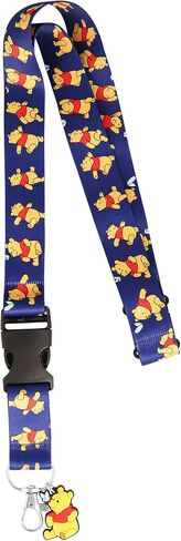 Disney Winnie the Pooh Lanyard - Lanyards for Keys - Neck Lanyard with Winnie the Pooh Charm (Winnie the Pooh Lanyard) in Saudi Arabia