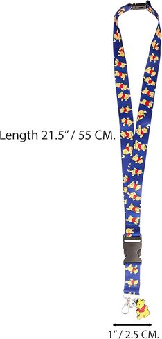 Disney Winnie the Pooh Lanyard - Lanyards for Keys - Neck Lanyard with Winnie the Pooh Charm (Winnie the Pooh Lanyard) in Saudi Arabia