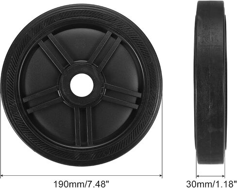 PATIKIL 5" Air Compressor Wheels, Universal Air Compressor Wheel Replacement Parts with 0.65" Dia. Hole for Easy Mobility, Black in Saudi Arabia
